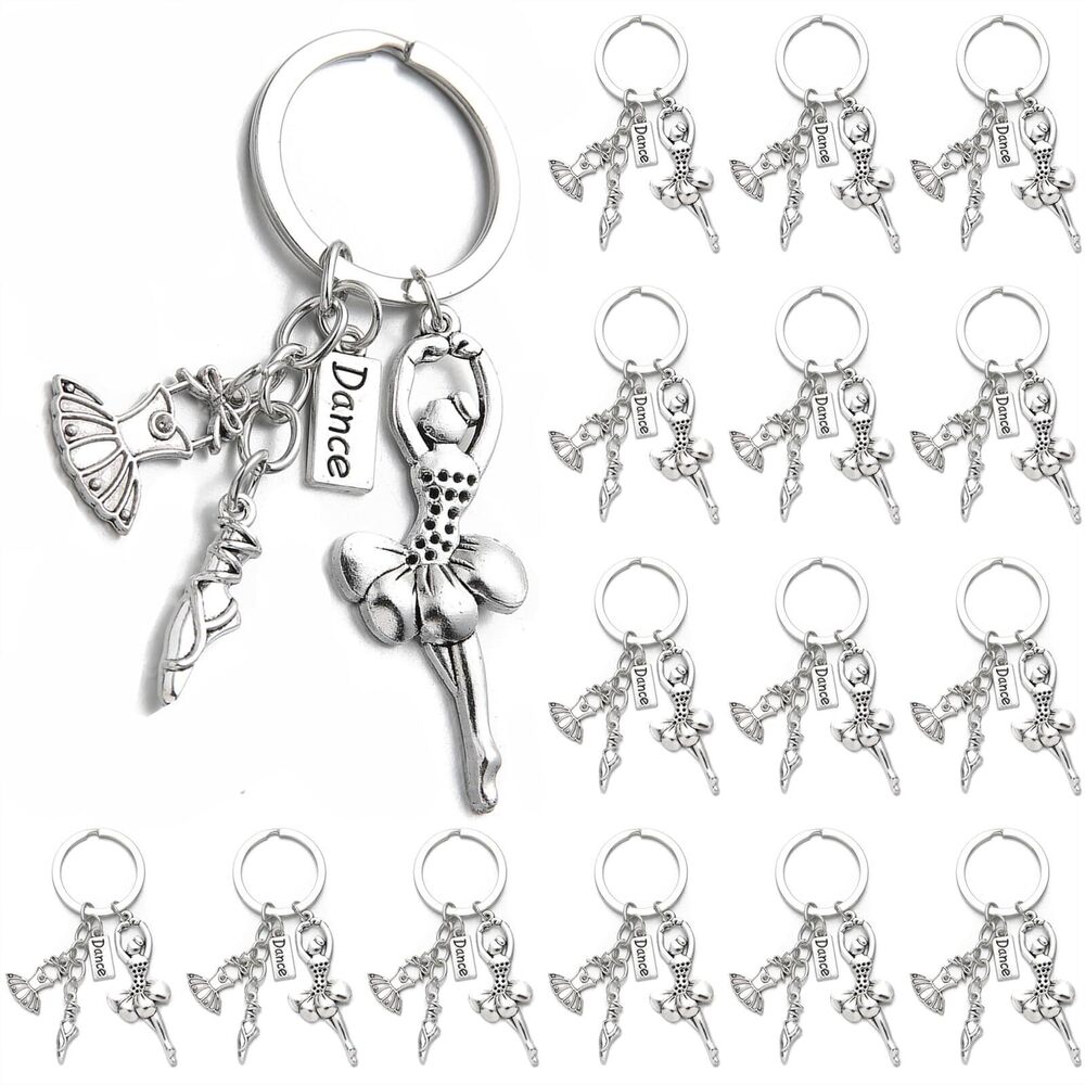 3857 20PCS Dance Keychain Dance Jewelry Dance Keychain Ballet Key Chain